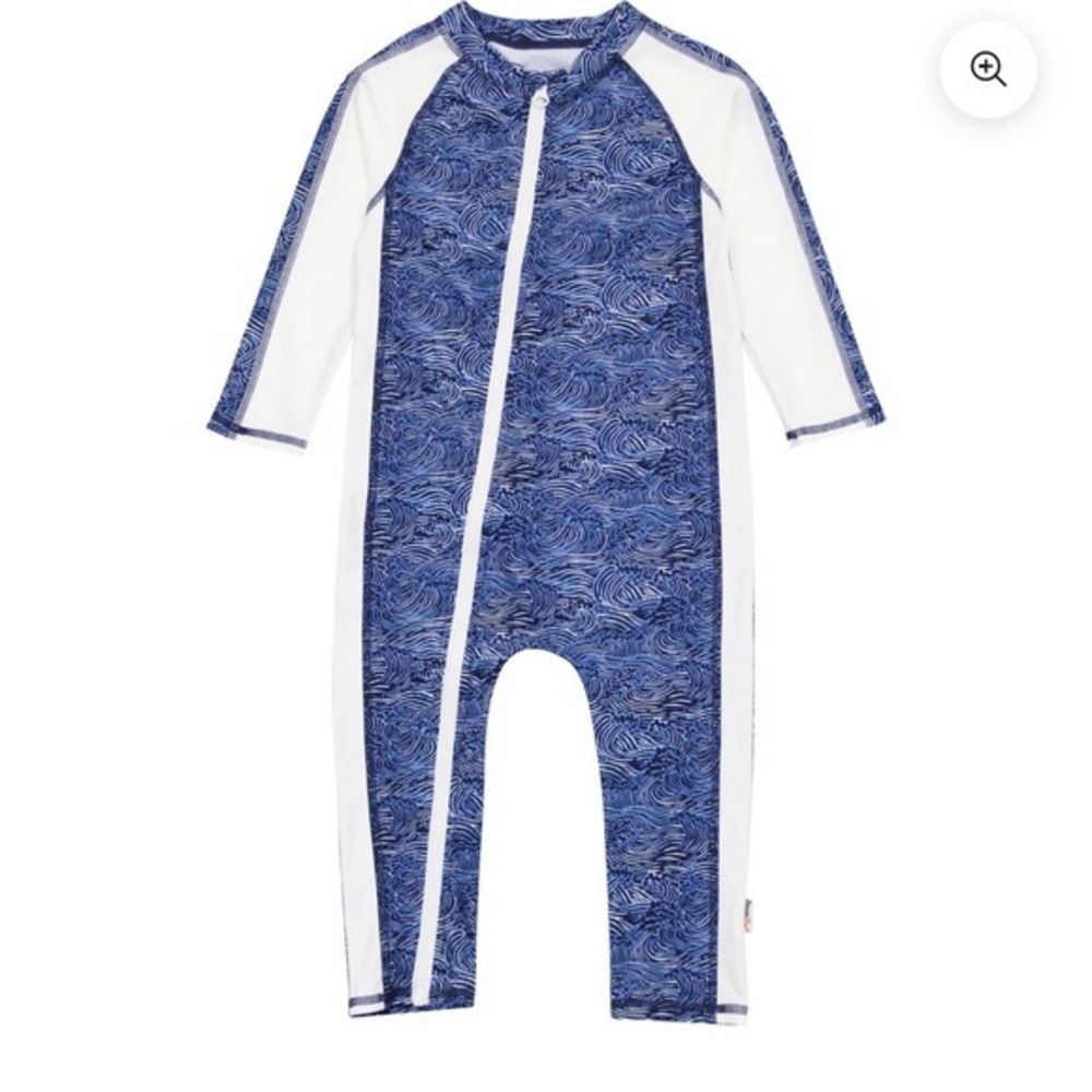 SwimZip Sunsuit –  Romper Swimsuit – "Ocean Breeze" – Size 12–18 Months – NWT